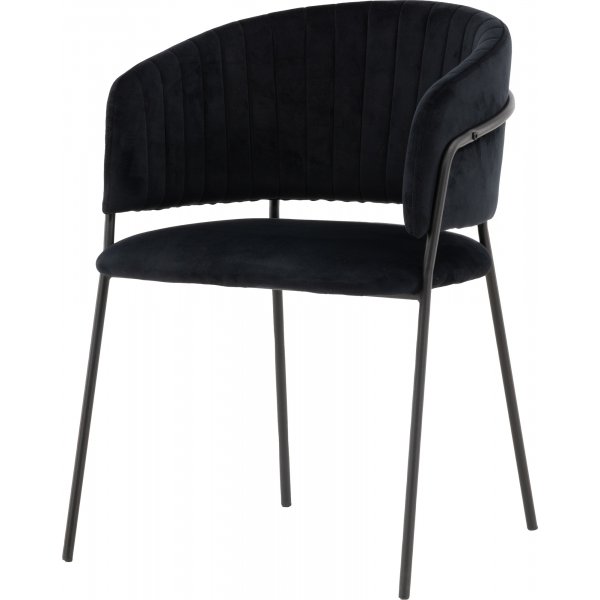 Selma spisestuestol - Sort flyel