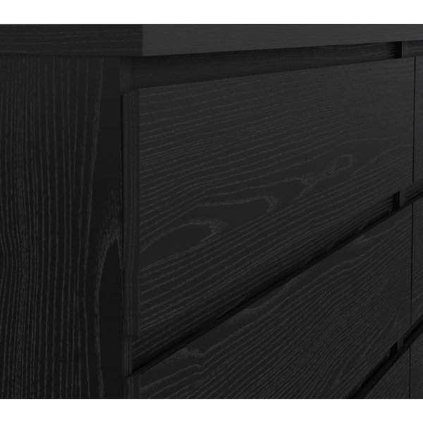 Naia kommode med 6 skuffer - Sort boks