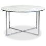 Palasso sofabord 80 cm diameter - Krom / Lys marmorering