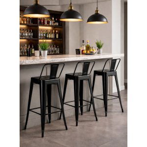 Iris barkrakk i svart metall - Setehøyde 76 cm Iris barkrakk i svart metall - Setehøyde 76 cm