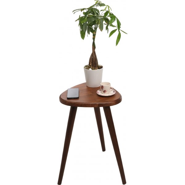 Trident sidebord Ø38 cm - Valnøtt Trident sidebord Ø38 cm - Valnøtt