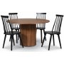 Pose spisegruppe: Bord 130 cm inkludert 4 stk Dalsland pinnestoler - Valntt