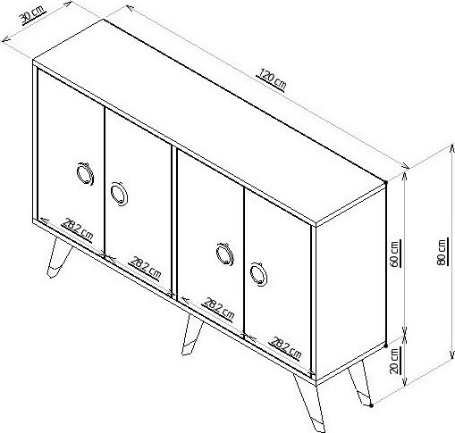 Eagle skjenk - antrasitt Eagle skjenk - antrasitt