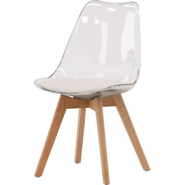 Edvin spisestol - Hvit/bjørk Edvin spisestol - Hvit/bjørk