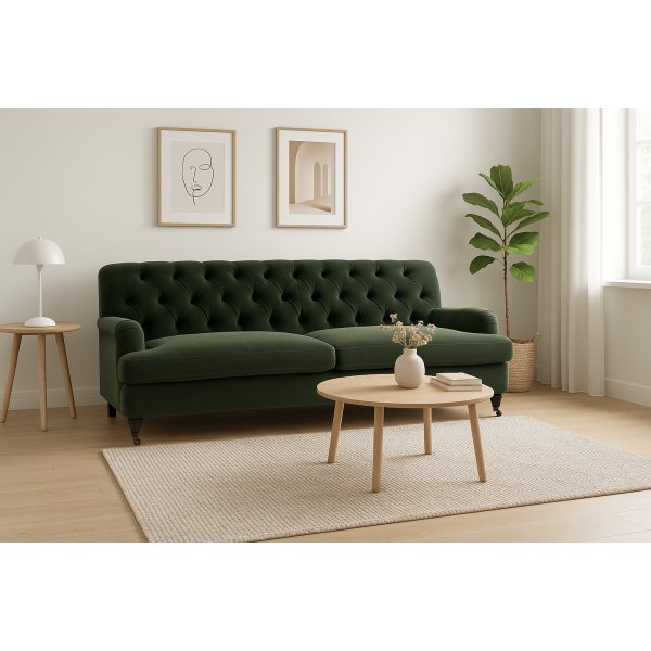 Sofa 215 cm i Mørkgrønn og - Howard Barkley Sofa 215 cm i Mørkgrønn og - Howard Barkley