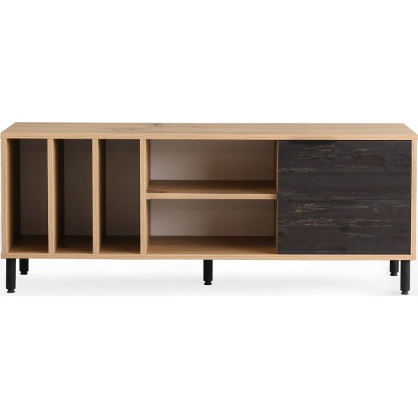 Casares mediebenk - Eik/mrkebrun