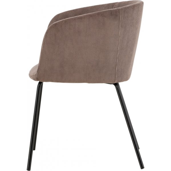 Berit spisestol - Brun kordflyel