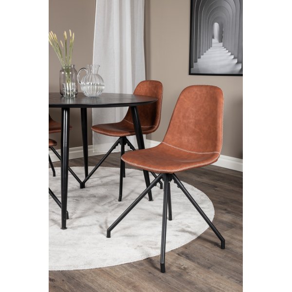 Bridge svingbar spisestol - Brun PU