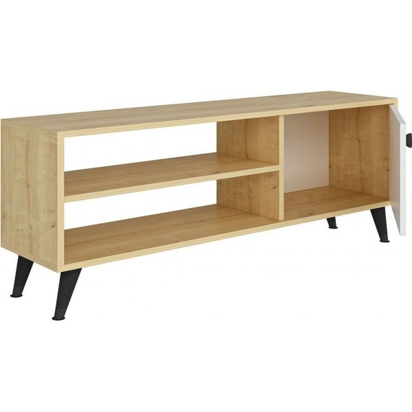 Athena mediebenk - Safir/eik/hvit