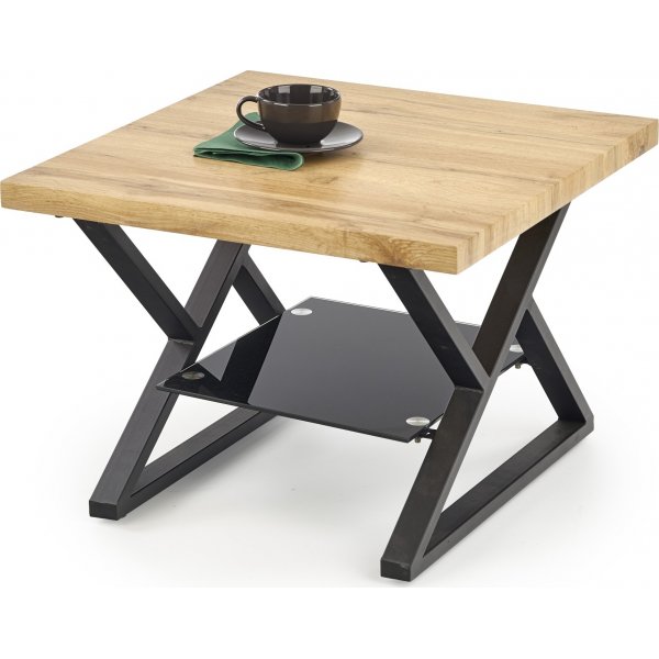 Catja salongbord 60 cm - Eik/sort