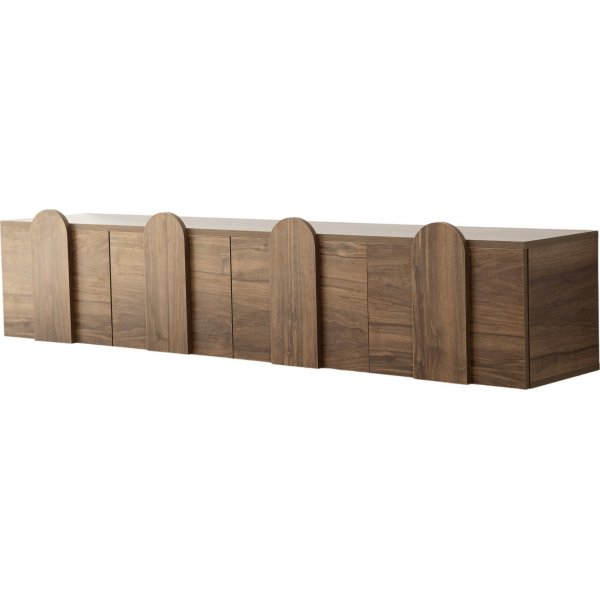 New Line veggmontert mediabenk - Valnøtt New Line veggmontert mediabenk - Valnøtt