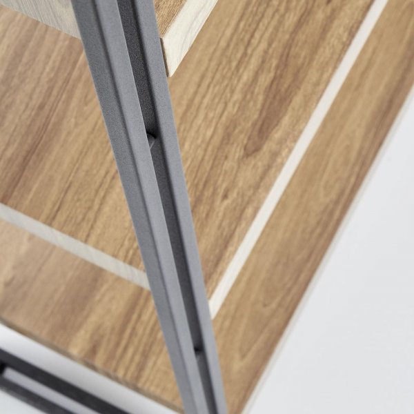 Dorine bøkehylle- Gull eik/svart Dorine bøkehylle- Gull eik/svart