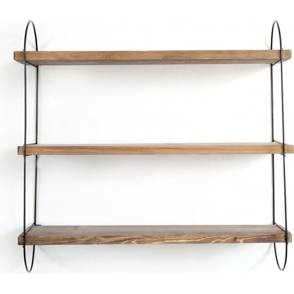 Walter vegghylle 41 - Valnøtt/svart Walter vegghylle 41 - Valnøtt/svart