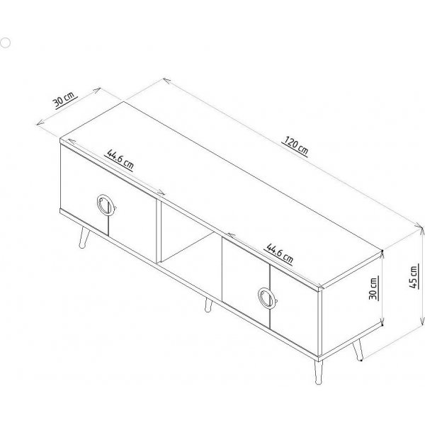 Cent media benk - antrasitt