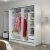 Kapusta garderobe med speildrer, 180 cm - Hvit