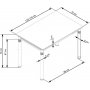 Amalie spisebord 110-170 cm - Hvit / Krom