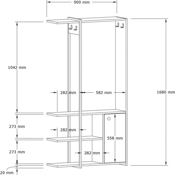 Kumsal hallmøbler - Safir/svart Kumsal hallmøbler - Safir/svart