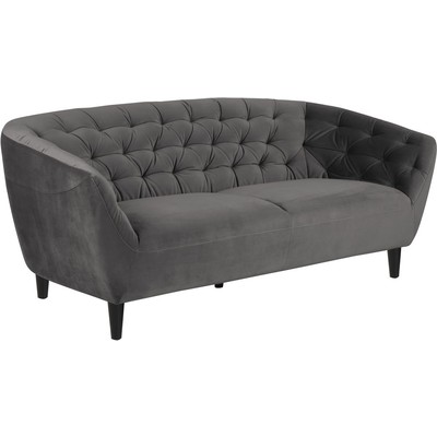 Felicia 3-seters sofa - Mrkegr (Flyel)