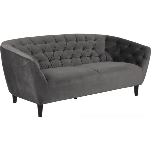 Felicia 3-seters sofa - Mrkegr (Flyel)