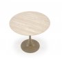 Spisebord rundt 90 cm beige travertin