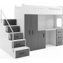 Max loftseng med skrivebord 80 x 200 cm - Alle farger
