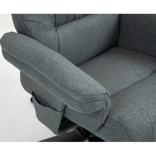 Lenestol med fotskammel gr - Oslo