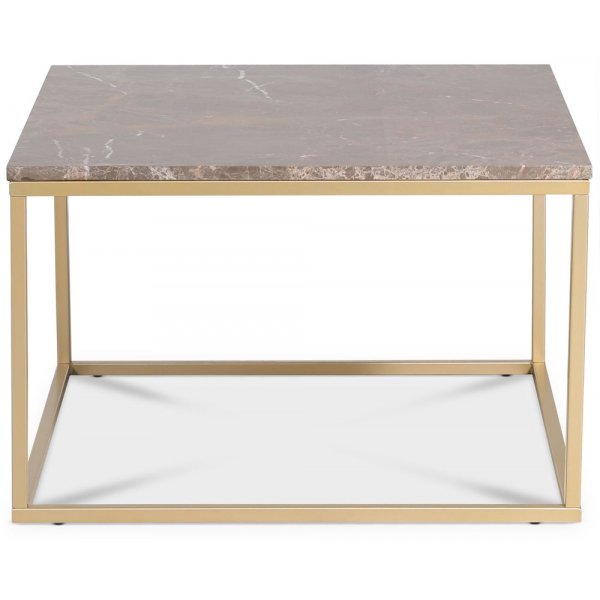 Accent stuebord 75 - Brun marmor / Matt messing Accent stuebord 75 - Brun marmor / Matt messing