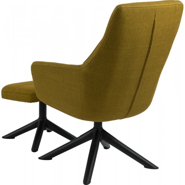 Lyng lenestol med fotskammel - Oransje