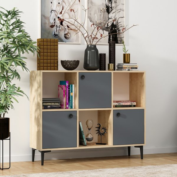 Parion skap - Safir/eik/antrasitt Parion skap - Safir/eik/antrasitt