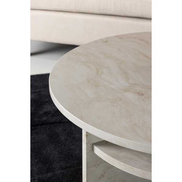Ålesund salongbord Ø85 cm - Beige Ålesund salongbord Ø85 cm - Beige