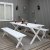 Scottsdale utendrs gruppebord 190 cm inkl. 2 benker - Hvit
