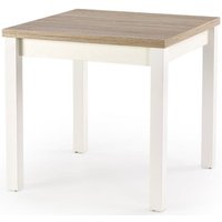 Yaritza spisebord 80-160 cm - Hvit/eik Yaritza spisebord 80-160 cm - Hvit/eik