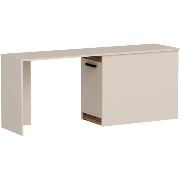 Akser skrivebord 180 x 47 cm - Lys valntt/beige