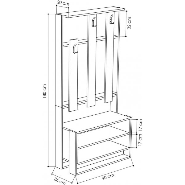 Chester gangmøbel - Hvit Chester gangmøbel - Hvit