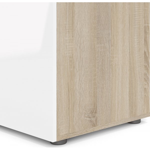 Pepe garderobeskap med 3 dører - Eik/hvit Pepe garderobeskap med 3 dører - Eik/hvit