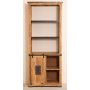 WoodCraft bokhylle med skyvedr - Vintage / Mango + Flekkfjerner for mbler