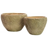 Kobe sett med 2 stk krukker lave - Keramikk