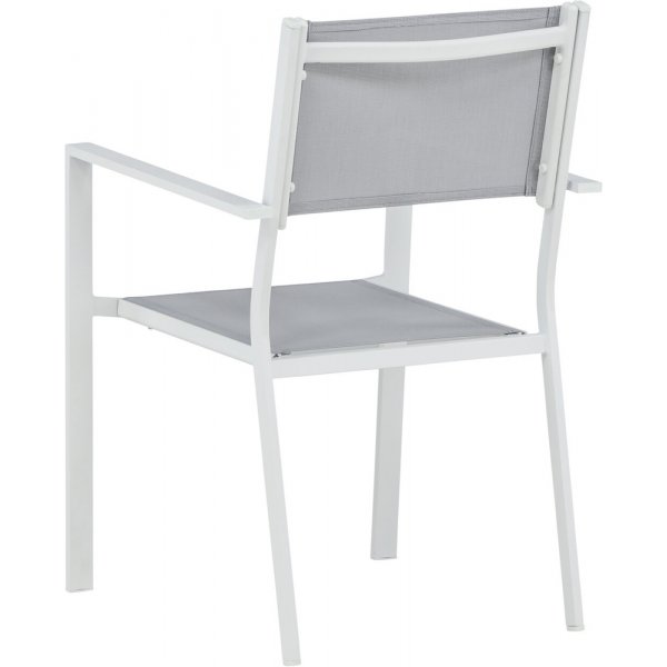 Stabelbar terrassestol hvit/gr� - Copacabana