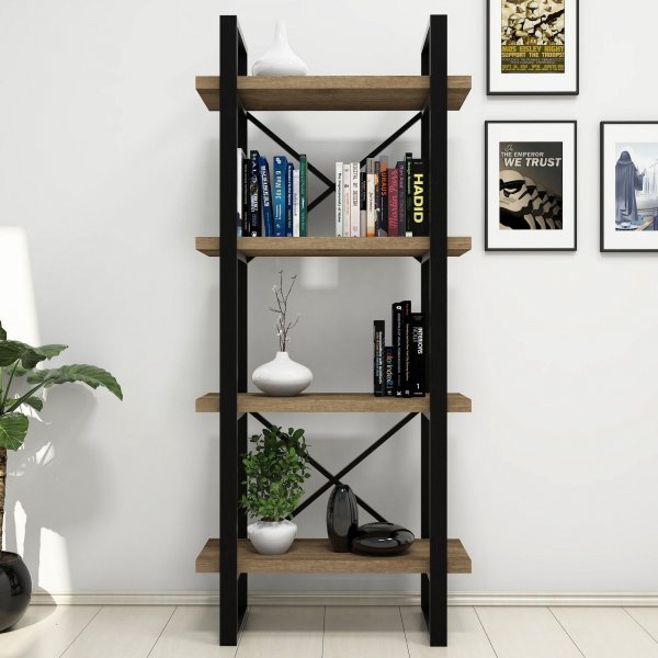 Alaro moderne bokhylle - Valnøtt Alaro moderne bokhylle - Valnøtt