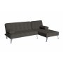 Sovesofa med divan i brun flyel