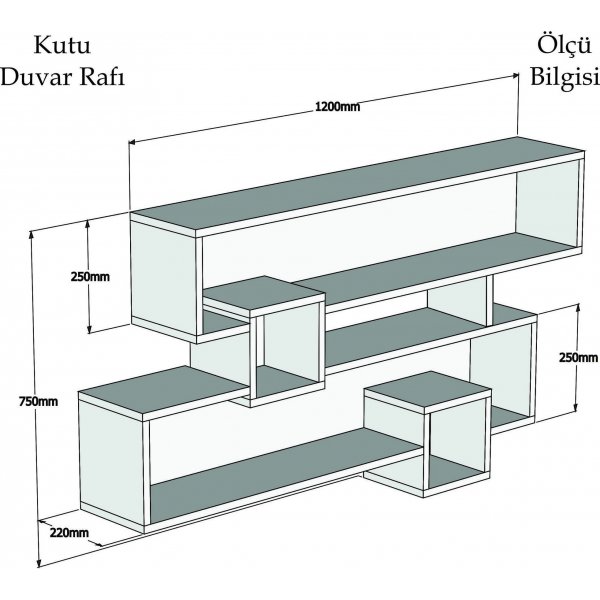 Karen vegghylle - Valnøtt/hvit Karen vegghylle - Valnøtt/hvit