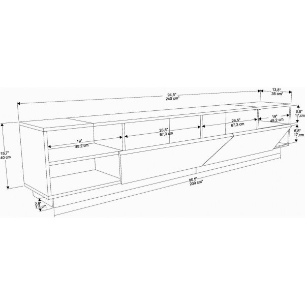 Rhodos mediabenk - antrasitt