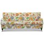 Savoy 3-seter sofa med blomstret stoff - Havanna Hvit