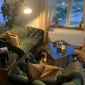 Kundebilde New Haven gulvlampe - Svart/gull