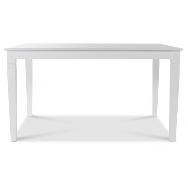 Mellby spisegruppe 180 cm bord med 6 stk hvite Dalsland Cane stoler med armlener Mellby spisegruppe 180 cm bord med 6 stk hvite Dalsland Cane stoler med armlener