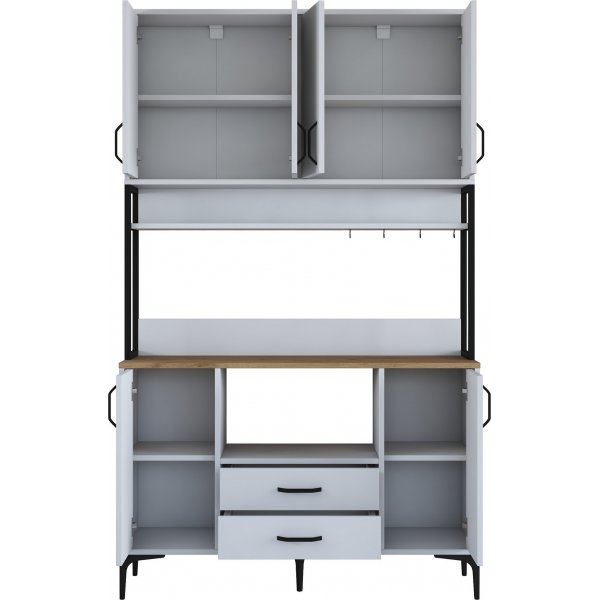 Jeriko kjøkkenskap 169 - Hvit/valnøtt Jeriko kjøkkenskap 169 - Hvit/valnøtt