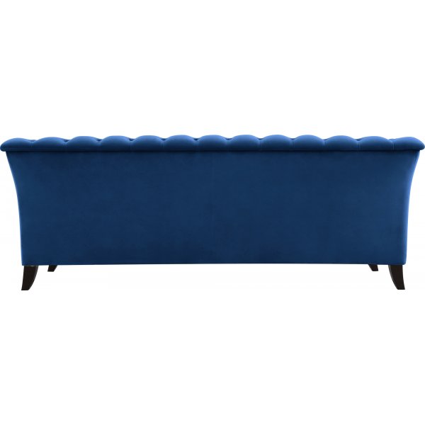Milton Chesterfield 3-seter sofa - Mørkeblå fløyel + Tekstilrens for møbler Milton Chesterfield 3-seter sofa - Mørkeblå fløyel + Tekstilrens for møbler