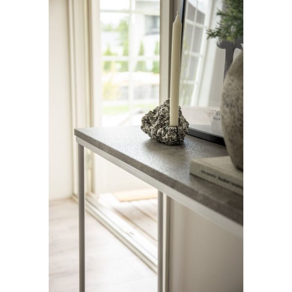 Avlastningsbord Addison - Hvit / Betongimitasjon