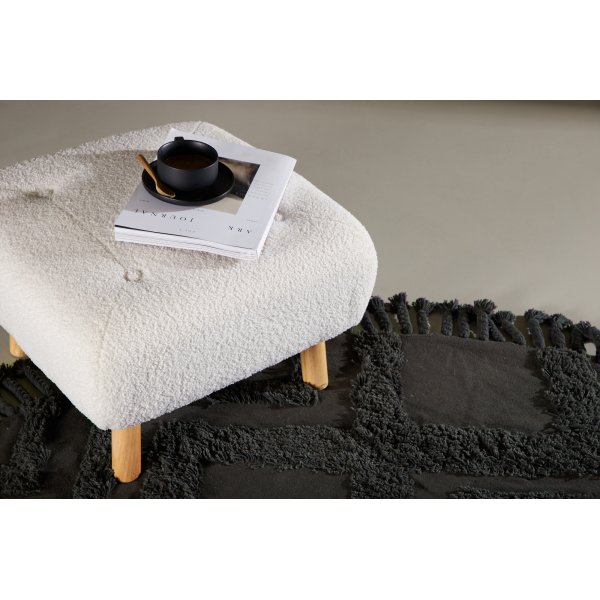 Salina puff - Hvit teddy