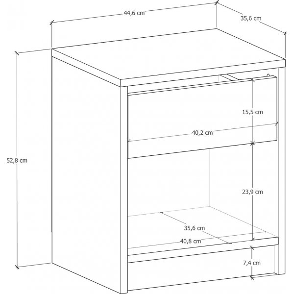Cedrus nattbord - Hvit Cedrus nattbord - Hvit